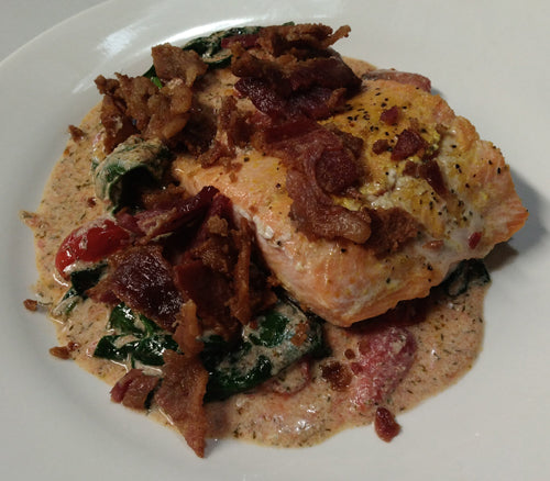 BLT Salmon in Dill Sauce