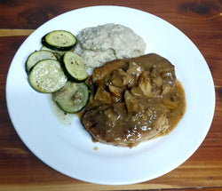 Omega-3 Pork Chops with Mushroom Garlic Gravy/Sauce